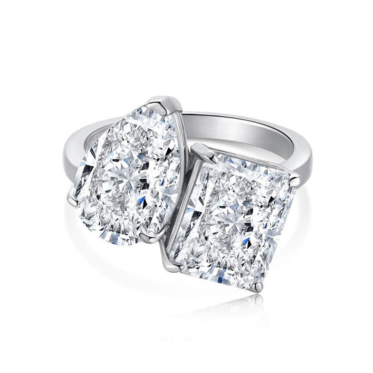 TOI ET MOI RING AUS STERLINGSILBER