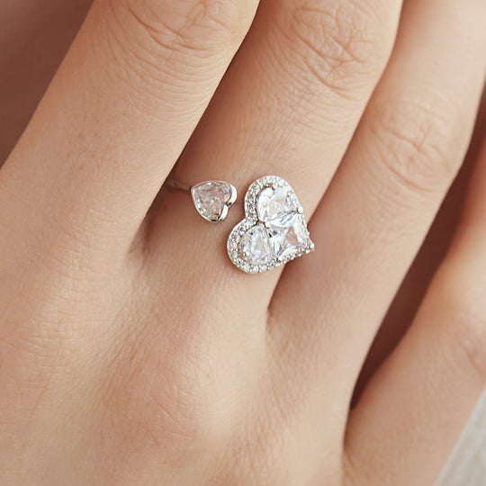 HEART DUO ADJUSTABLE RING
