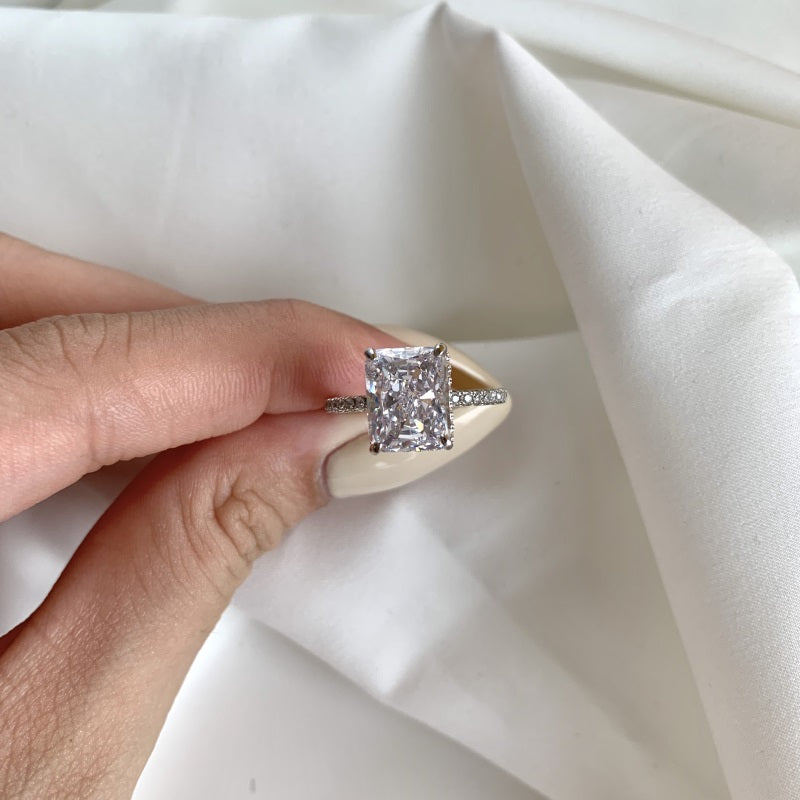 ANILLO DE PLATA DE LEY PARAÍSO CON DIAMANTES