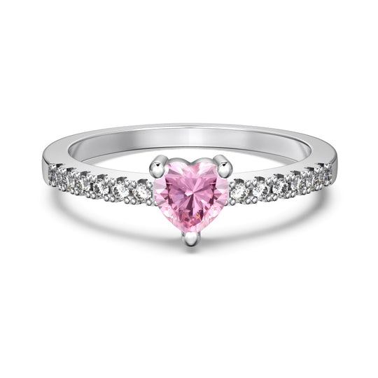 PINK MINI HEART RING