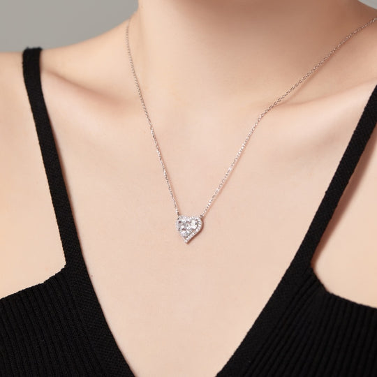 COLLAR DE PLATA DE LEY CORAZÓN PERFECTO