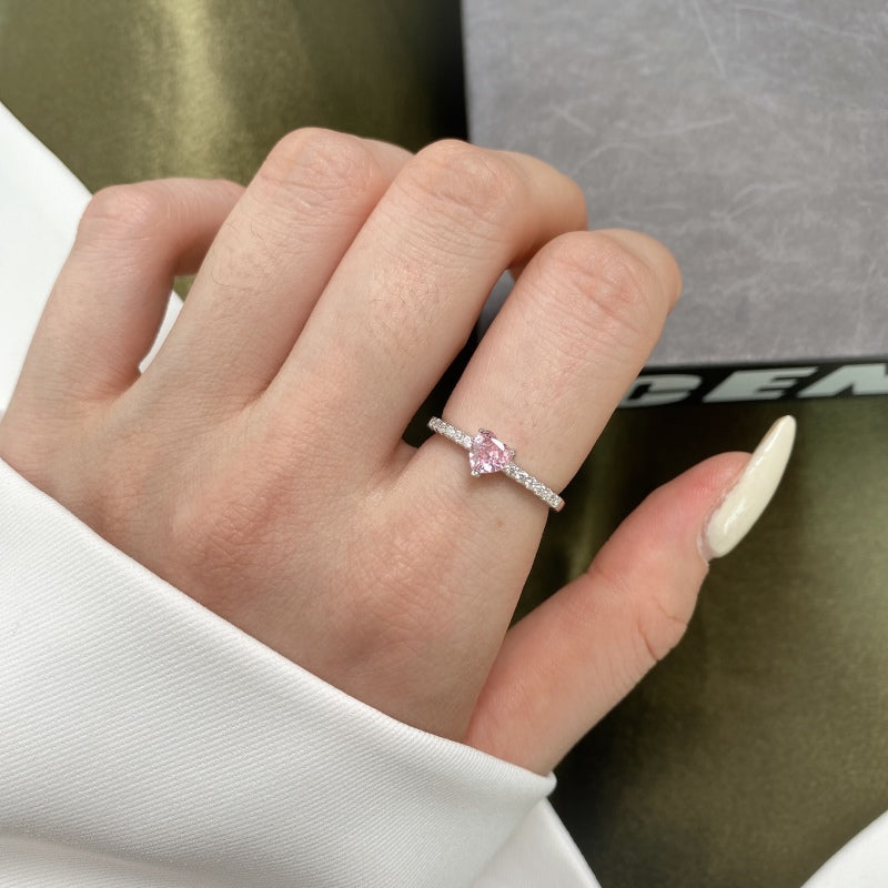 PINK MINI HEART RING