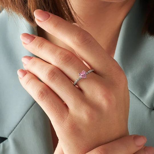 PINK MINI HEART RING